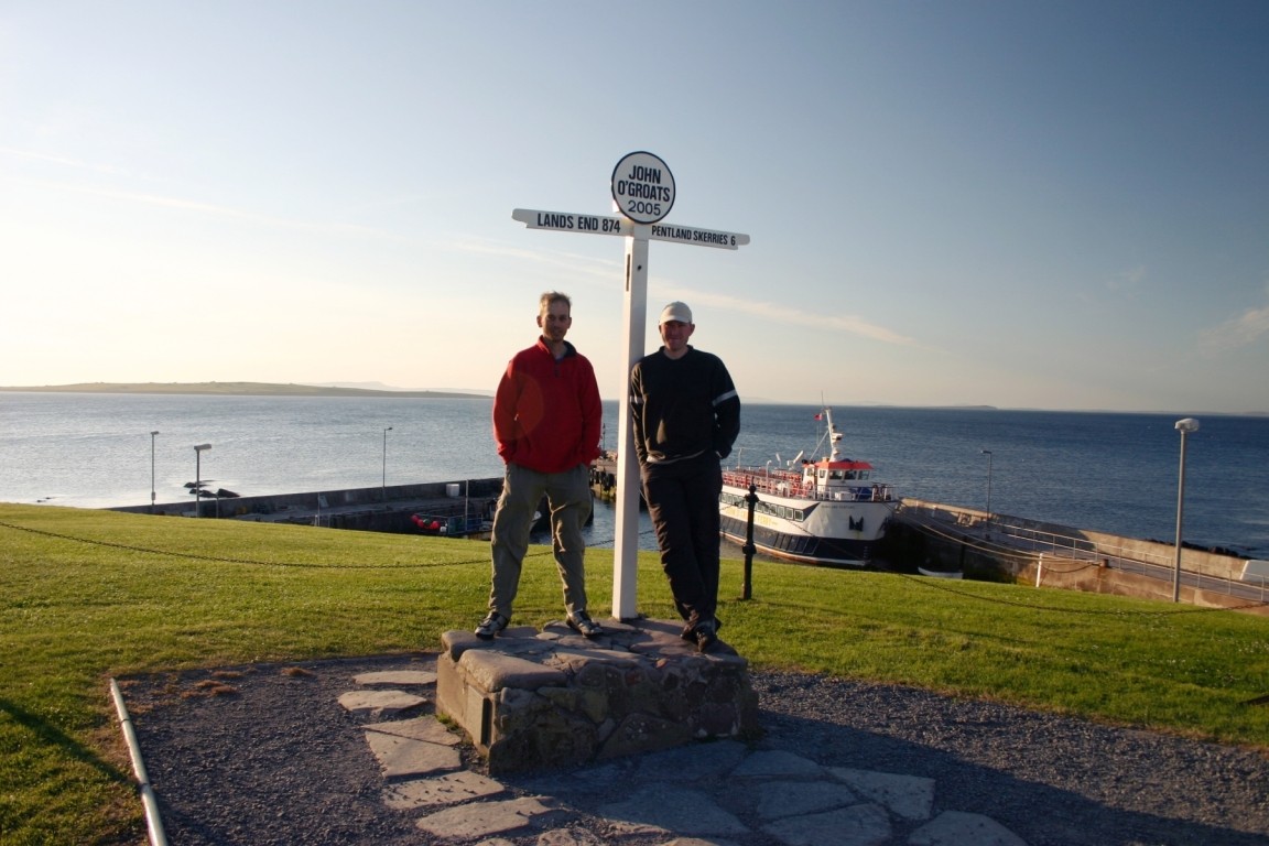 Nick And Will Being Tourists, John O'Groats